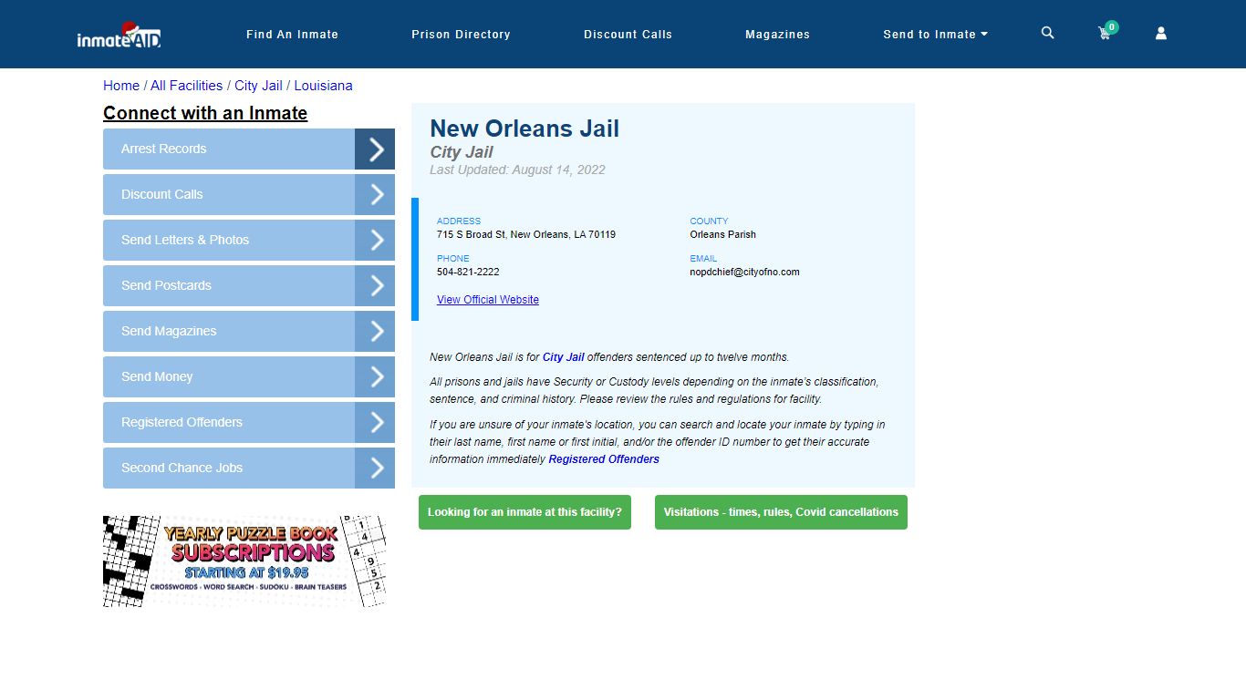 New Orleans Jail | Inmate Locator